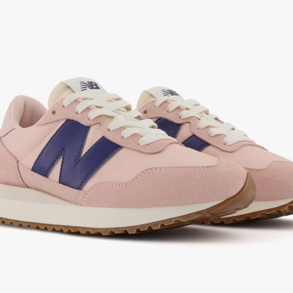 New Balance Pink and Blue Sneakers Retro-Inspired Design